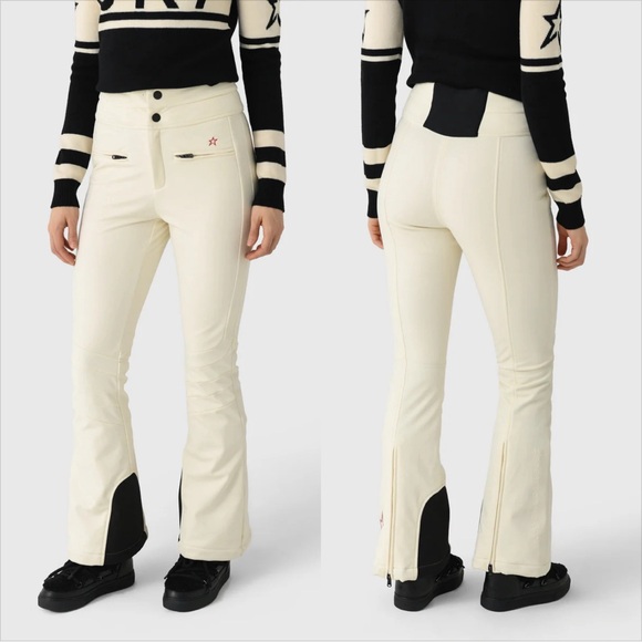 Perfect Moment Aurora Cream Flare Ski Pants RED STAR MODEL - Picture 3 of 14